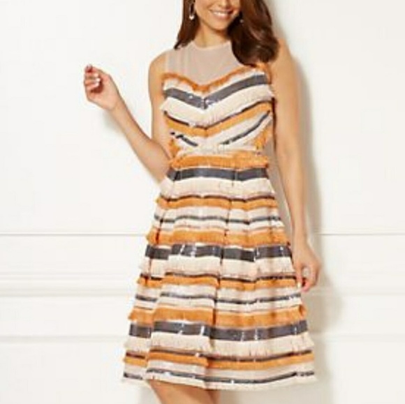 Eva Mendes New York and Company multi dress - Picture 1 of 2